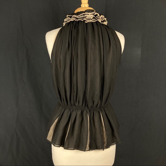 Robert Rodriguez for target ruffle button up sleeveless blouse - Picture 6 of 9